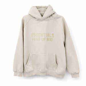ESSENTIALS FEAR OF GOD sweatshirt pullover sand XL unisex streetwear hoodie